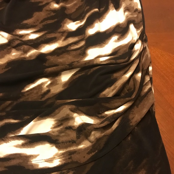 Multi neutral faux wrap dress - Picture 5 of 7